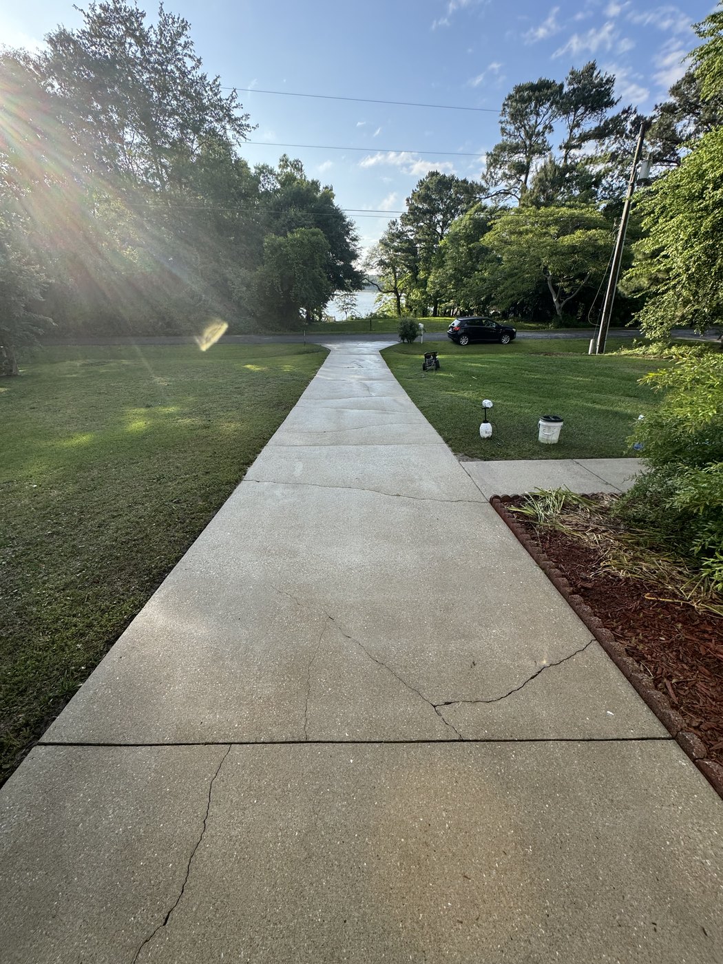 Michigan driveway after pressure washing
