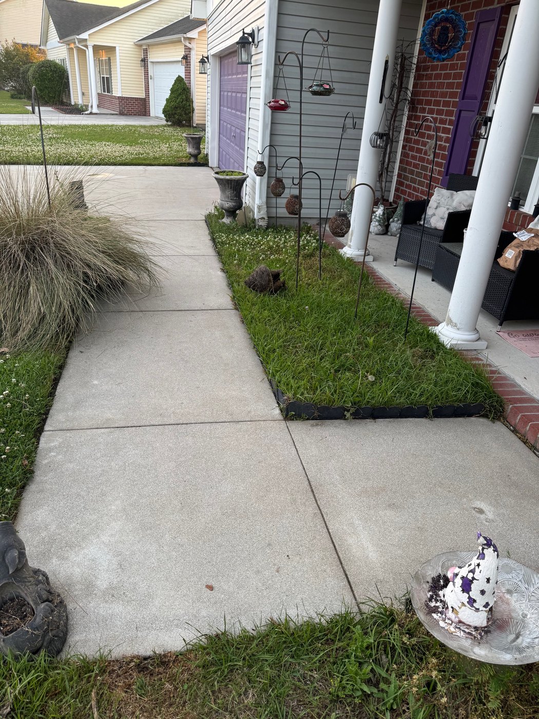 Michigan walkway after pressure washing
